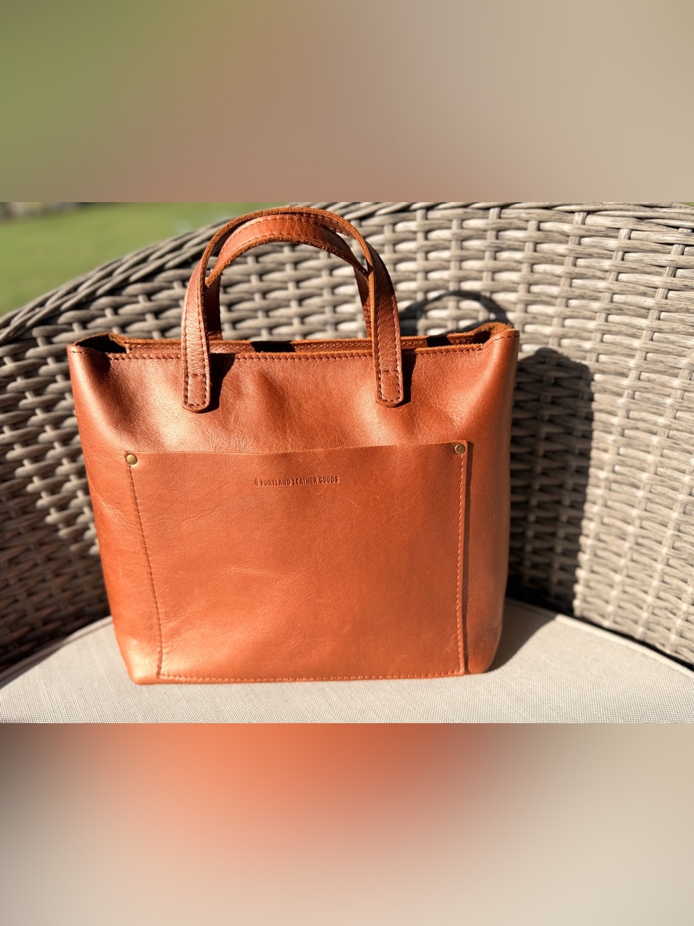 Portland Leather Medium Crossbody Soleil shimmer bag